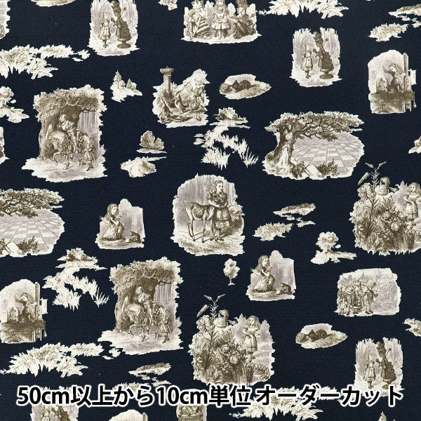【수량 5부터】 천・원단 "맥밀란 앨리스 옥스 Looking-glass Land 남색 AF-1010-2D』