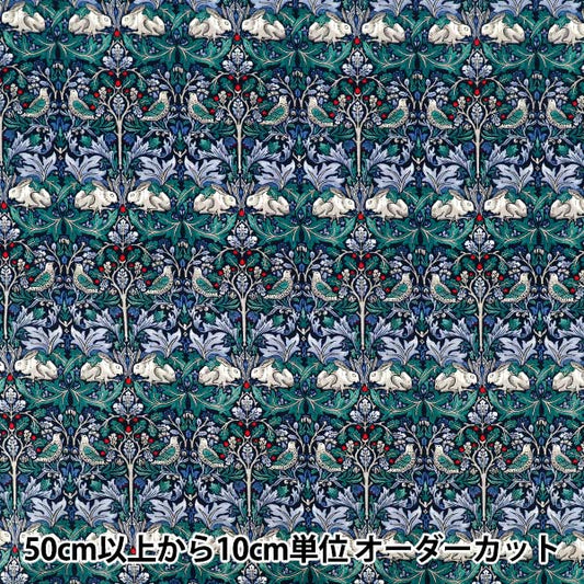 【数量5から】 生地 『Morris Heritage 80ローン 兄弟うさぎ ネイビー AF-1110-2D』