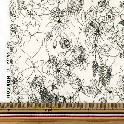 【수량 5부터】 천・원단 『슈시로 60타나론 Flower Rain 오프 화이트 SHU-100-1A』