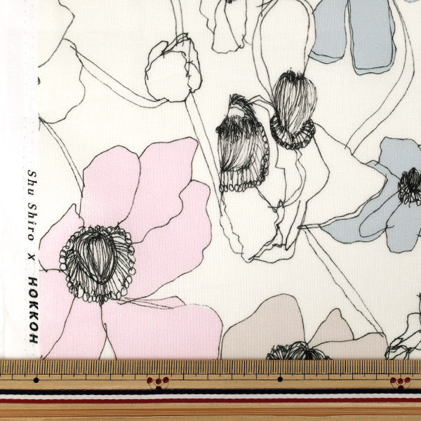 【数量5から】 生地 『Shu Shiro 60ローン Flower Bloom ホワイト SHU-110-1A』