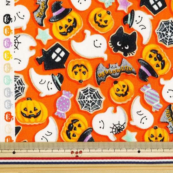 Tissu "douche Halloween Rint Cross Cross Environ 110 cm x 50cm Orange C-AP45101-2A"