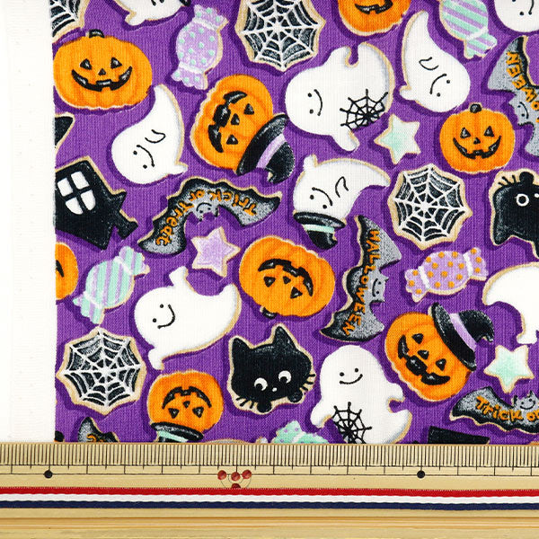 生地 『シャーティング ハロウィンプリント カットクロス 約110cm×50cm