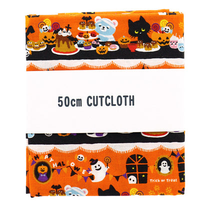 Fabric "Shower Halloween Lint Cut Cloth Approximately 110cm x 50cm Orange C-AP45101-3A]