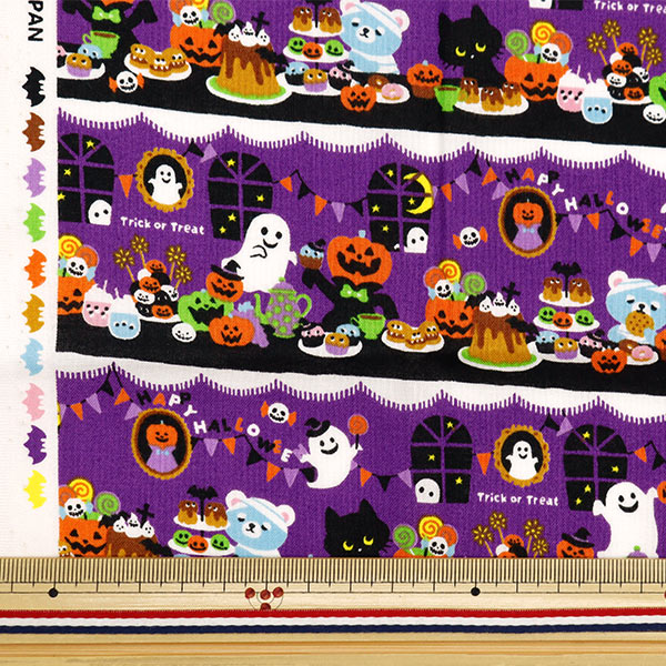 生地 『シャーティング ハロウィンプリント カットクロス 約110cm×50cm