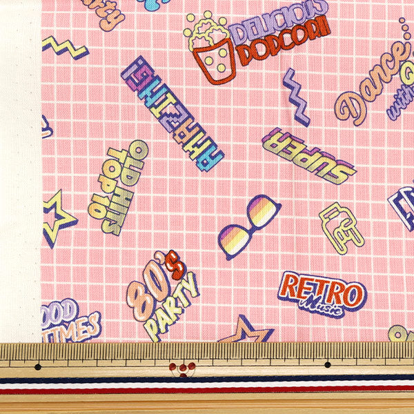 生地 『シーチング UN/NO カットクロス クリームシュプール 約110cm×50cm ピンク C-NN2323-11B』