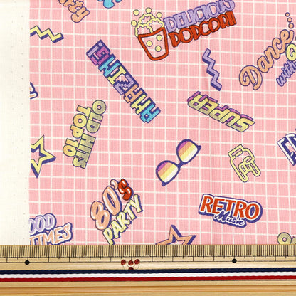 生地 『シーチング UN/NO カットクロス クリームシュプール 約110cm×50cm ピンク C-NN2323-11B』