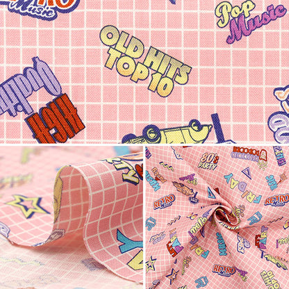 生地 『シーチング UN/NO カットクロス クリームシュプール 約110cm×50cm ピンク C-NN2323-11B』