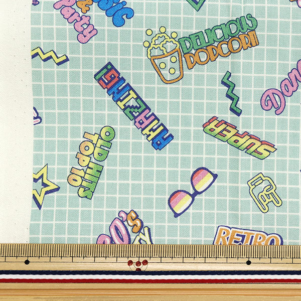 Fabric 『Sheeting UN/NO Cut Cloth Cream Spur Approx. 110cm x 50cm Green C-NN2323-11C"