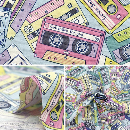 Fabric 『Sheeting UN/NO Cut Cloth Cream Spur Approx. 110cm x 50cm Blue C-NN2323-12E"