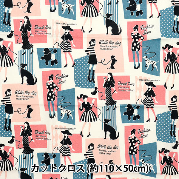 Fabric 『Sheeting UN/NO Cut Cloth Girls Approx. 110cm x 50cm C-NN2313-11A"