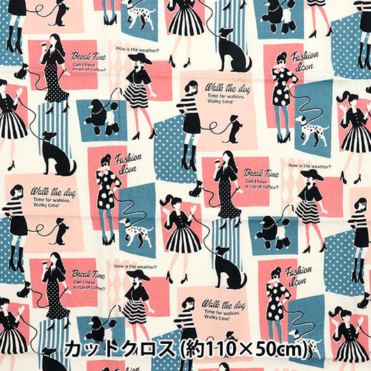 Fabric 『Sheeting UN/NO Cut Cloth Girls Approx. 110cm x 50cm C-NN2313-11A"