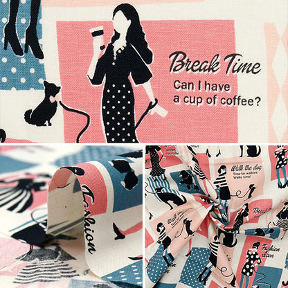 Fabric 『Sheeting UN/NO Cut Cloth Girls Approx. 110cm x 50cm C-NN2313-11A"