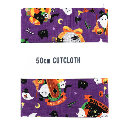 Tissu 『siège impression d'Halloween Tissu coupé Env. 110 cm x 50 cm Violet C-AP55101-1B"