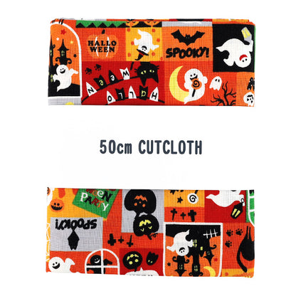 Tissu 『siège impression d'Halloween Tissu coupé Env. 110 cm x 50 cm Orange C-AP55101-3A"