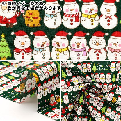 Fabric "Christmas Print Snowman Approx. 110cm x 50cm Black C-AP45102-3C"