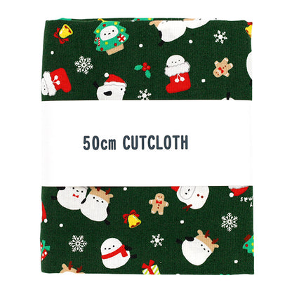 生地 『シーチング クリスマス 約110cm×50cm グリーン C-AP55102-3A』