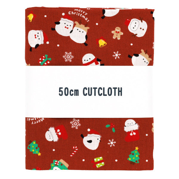 Fabric 『Sheeting Christmas Approx. 110cm x 50cm Red C-AP55102-3B"