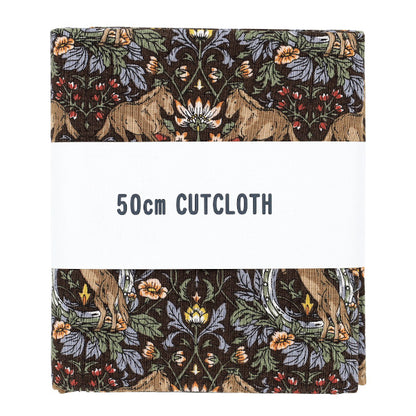 生地 『シーチング ホースフラワー カットクロス 約110cm×50cm ブラウン C-AP55103-2B』