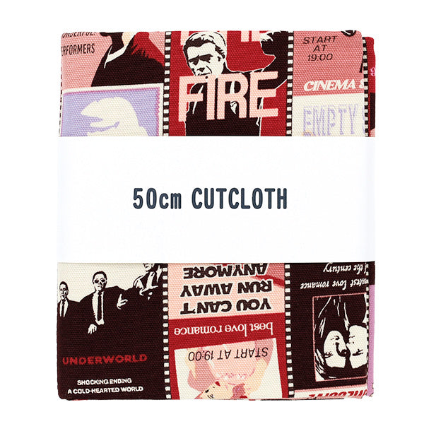 生地 『オックス 映画ポスター カットクロス 約110cm×50cm ピンク C