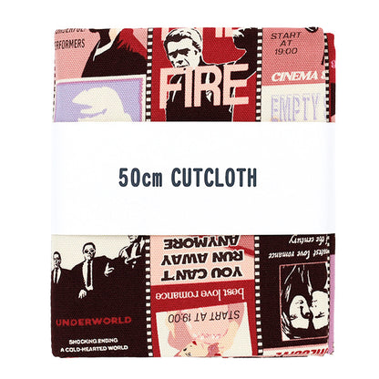 Fabric 『Oxford movie poster Cut Cloth Approx. 110cm x 50cm Pink C-AP55201-2C"