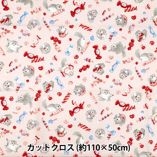 Tissu 『siège L'histoire de Nu Momonga Tissu coupé Env. 110 cm x 50 cm Rose C-AP55203-2A"