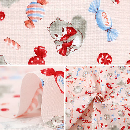 Tissu 『siège L'histoire de Nu Momonga Tissu coupé Env. 110 cm x 50 cm Rose C-AP55203-2A"