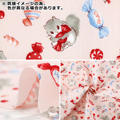 Fabric 『Sheeting Nu's story Momonga Cut Cloth Approx. 110cm x 50cm Ivory C-AP55203-2B"