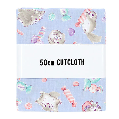 生地 『シーチング ぬのものがたり モモンガ カットクロス 約110cm×50cm ブルー C-AP55203-2C』