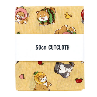 生地 『シーチング フルーツしば カットクロス 約110cm×50cm イエロー C-AP55903-1B』