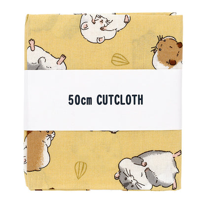 生地 『シーチング ハムスター カットクロス 約110cm×50cm イエロー C-AP55903-2C』