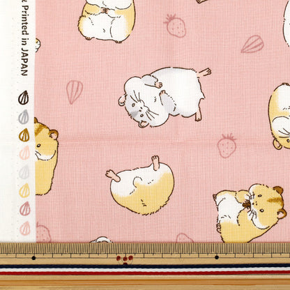 生地 『シーチング ハムスター カットクロス 約110cm×50cm ピンク C-AP55903-2D』