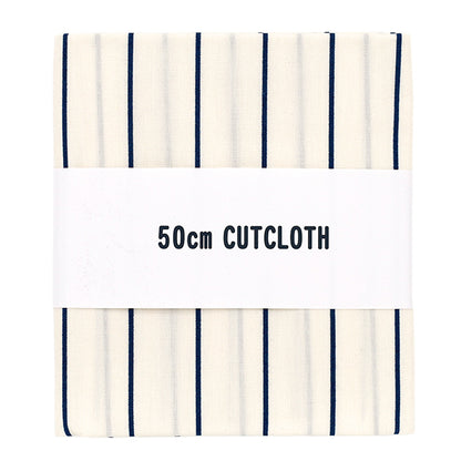 生地 『ブロード ユニフォームストライプ カットクロス 約110cm×50cm アイボリー×青 C-SP5400-A』