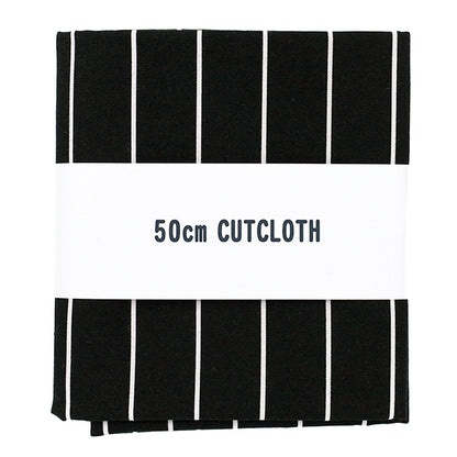 生地 『ブロード ユニフォームストライプ カットクロス 約110cm×50cm 黒×白 C-SP5400-I』