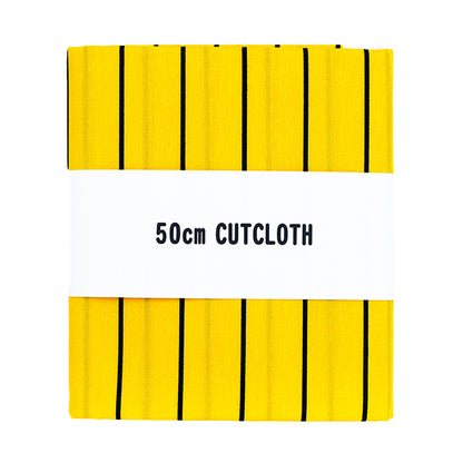 生地 『ブロード ユニフォームストライプ カットクロス 約110cm×50cm 黄×黒 C-SP5400-D』