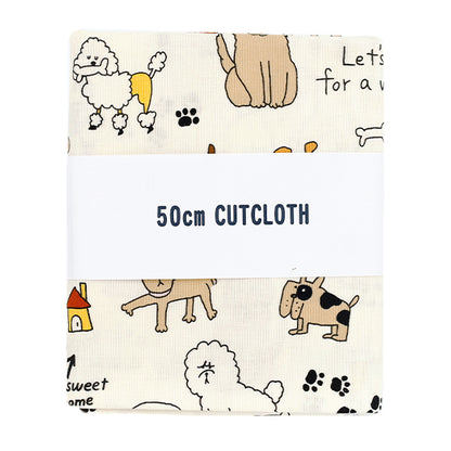 生地 『シーチング UN/NO カットクロス 犬 約110cm×50cm オフホワイト C-NN2325-11A』