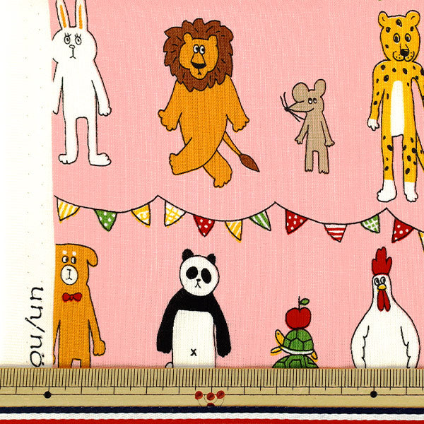 織物 『板材織物 un / no 剪布 动物约110cm×50cm粉红色C-NN2325-12B"