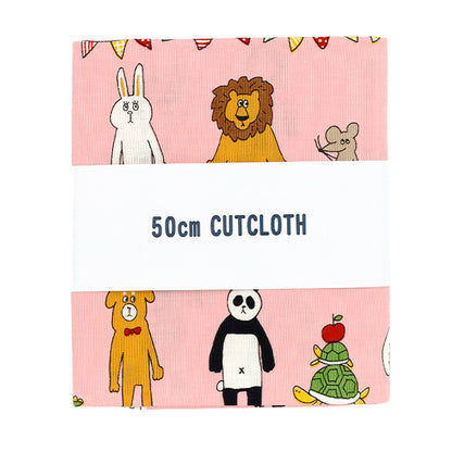 織物 『板材織物 un / no 剪布 动物约110cm×50cm粉红色C-NN2325-12B"