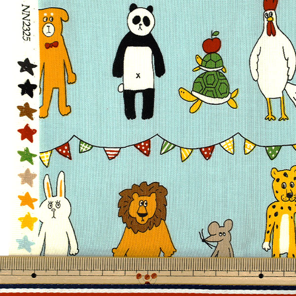 織物 『板材織物 un / no 剪布 动物约110cm×50cm萨克斯C-NN2325-12C"