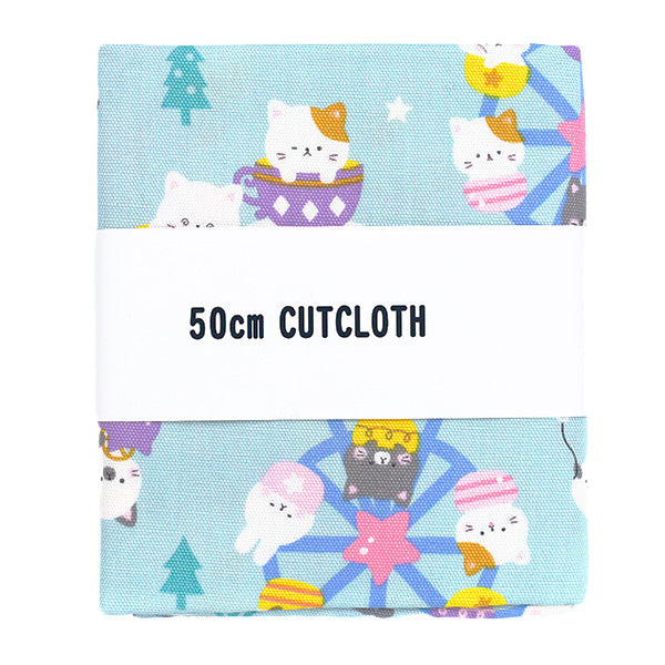 織物 『牛津布 动物游乐园 剪布 约110cm×50cm薄荷C-AP55107-3C"