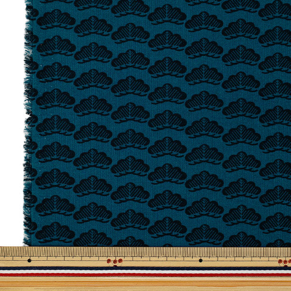 [À partir de la quantité 5] Tissu "Large siège KOMON Pine Navy YZCP-007-NV" YUWA Yuwa Shoten