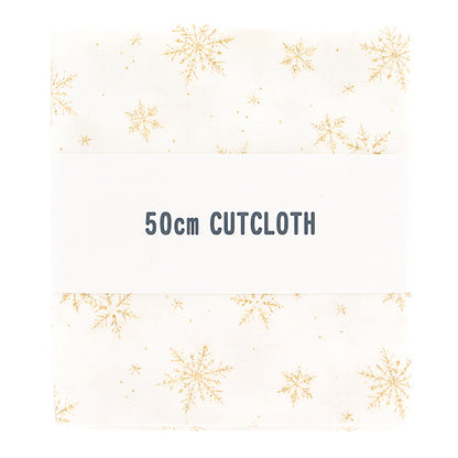 الأقمشة "طباعة عيد الميلاد" قماش مقطوع ندفة الثلج تقريبا. 110 سم × 50 سم الذهب الأبيض C-DX11840L-A"