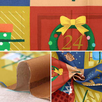 Fabric "Christmas Advent panelCut Cloth Approximately 108cm x 73cm Brown C-DX10618L-A"