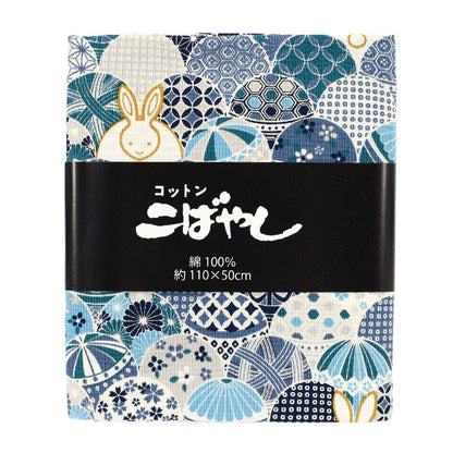 Stoff 『leinwandbindung Temari Kaninchen Stoffstück Ca. 110 x 50 cm blau C-ACS1109-C"