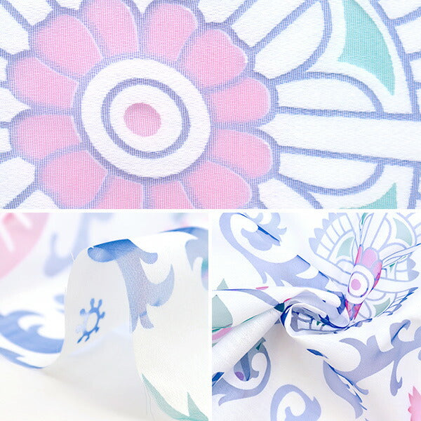 Ткань 『Опал Отрезанная ткань Примерно 110см200см Дамасский узор C-RAM-OB-N2"