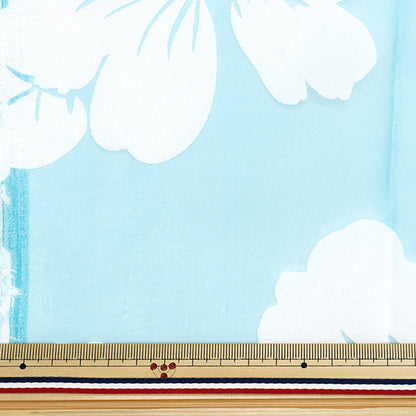 Tela "Ópalo" cortada Tela Aprox. 110 cm x 150 cm Patrón de hibisco C-RAM-OB-2503"