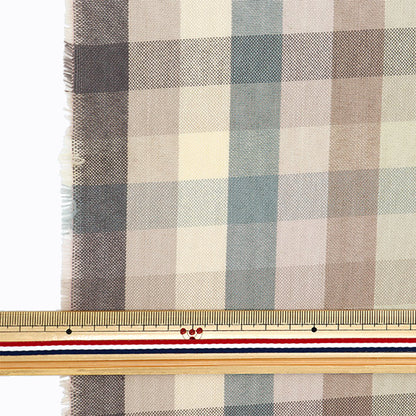 Fabric 『Fabric Wrinkle Yarn-dyed block check Cut Cloth Approx. 110cm x 50cm C-KRTC-2777B"