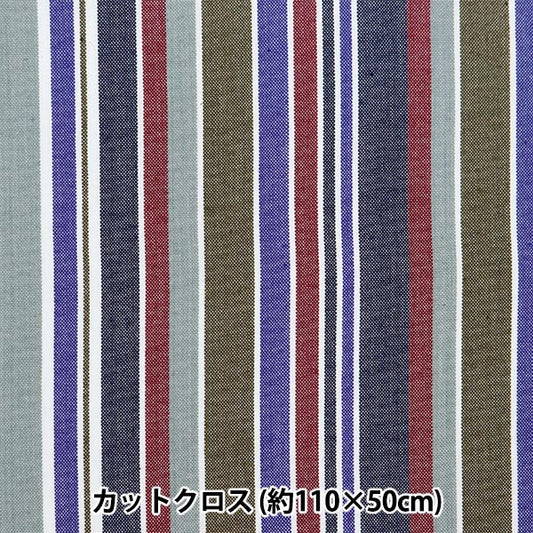 Fabric 『Fabric Wrinkle Yarn dye stripes Cut Cloth Approx. 110cm x 50cm C-KRTC-ST161"