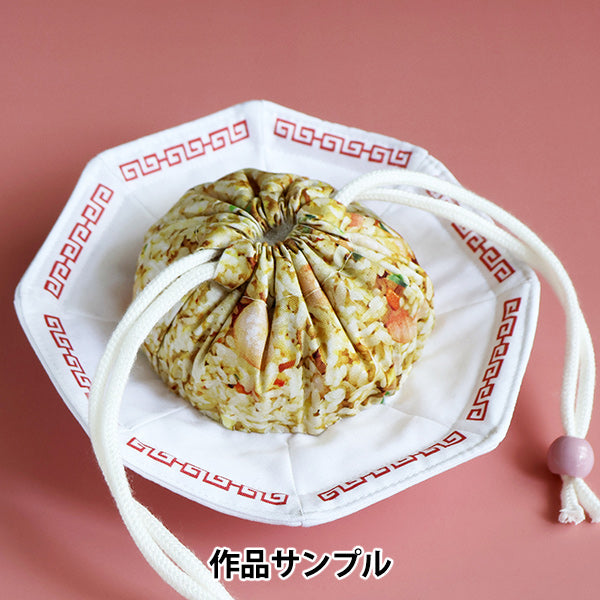 Tissu "Panneau de restauration chinois"Tissu coupé Env. 110 cm x env. 100 cm c-Pane-chuka"