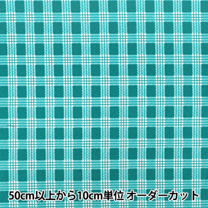 【数量5から】 生地 『スケア パラカチェック ミントグリーン SQPALA-MGR』