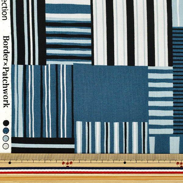 [Quantité à partir de 5] Tissu {NOVA siège frontièrepatchwork Noir NSE-BPA-BK” KOKKA 【YuzawayaOriginale]